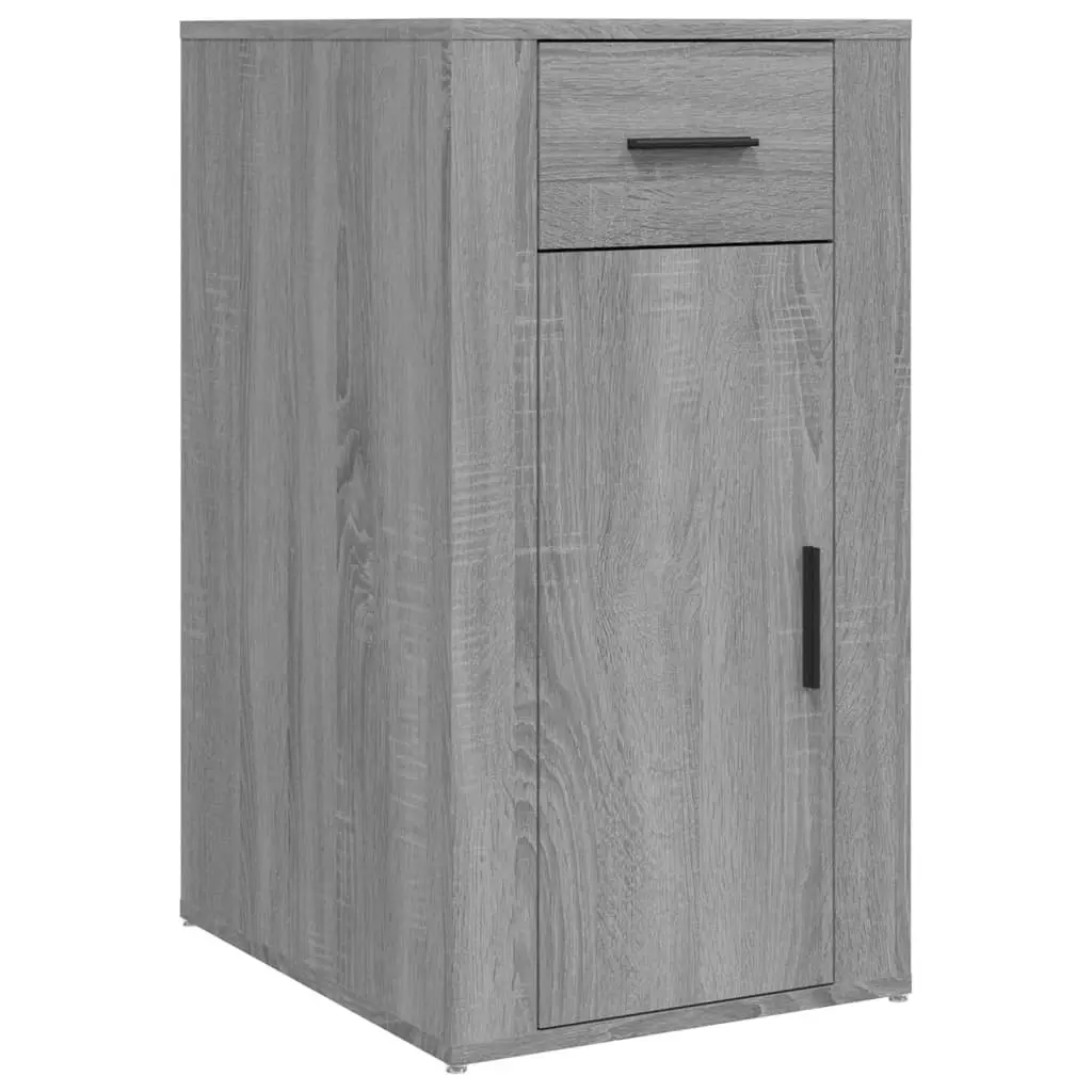 Grey Engineered Wood Desk Cabinet for Office Storage