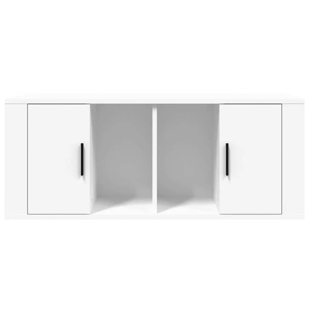 White TV Cabinet 100x35x40 cm in Engineered Wood