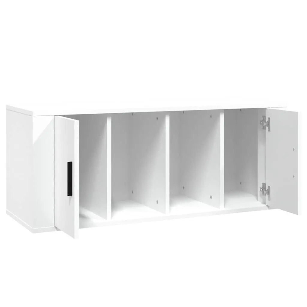 White TV Cabinet 100x35x40 cm in Engineered Wood