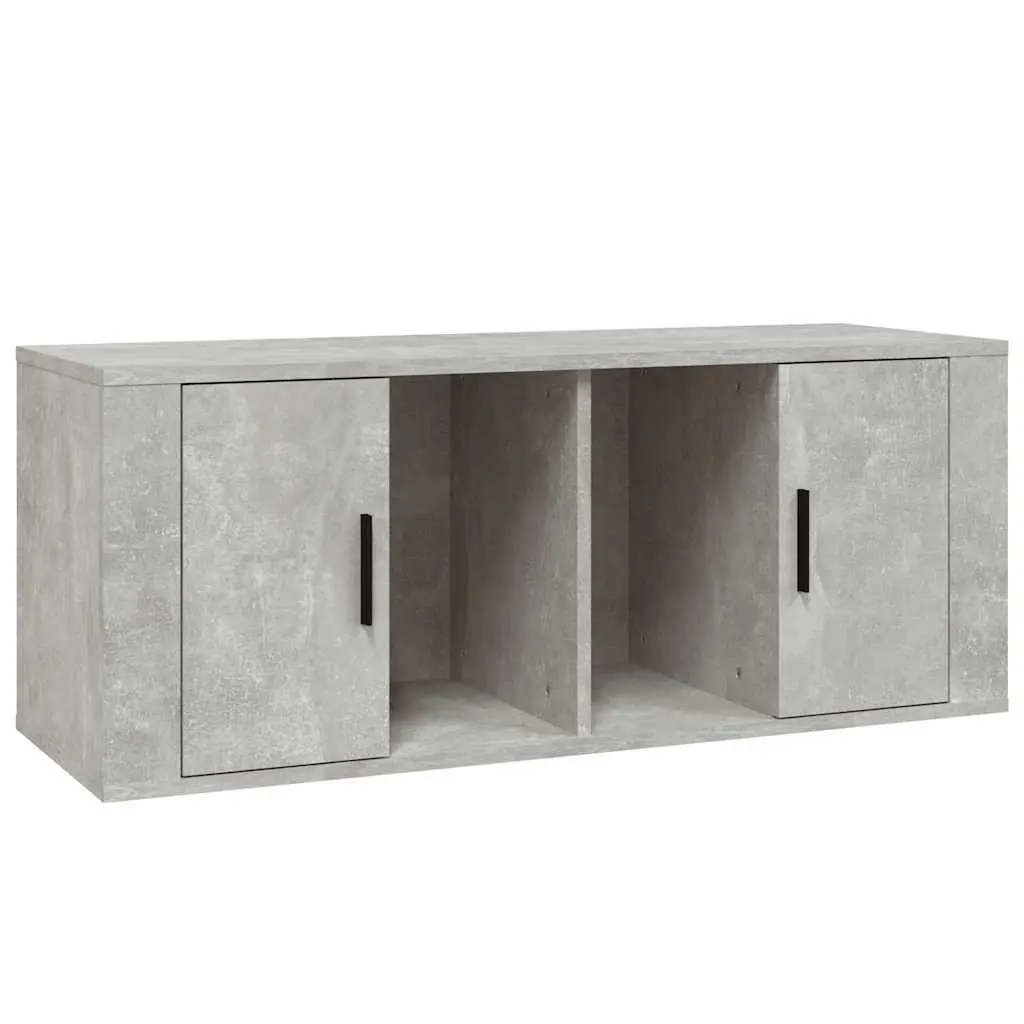 Engineered Wood TV Cabinet with 4 Storage Compartments