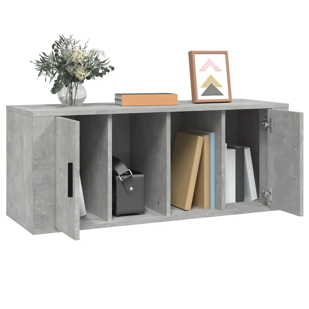 Engineered Wood TV Cabinet with 4 Storage Compartments