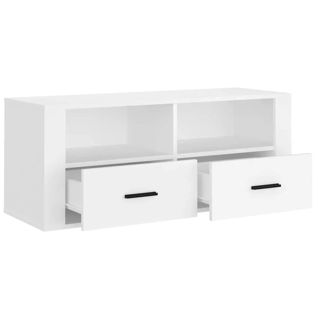 TV Cabinet Engineered Wood 100x35x40 cm White