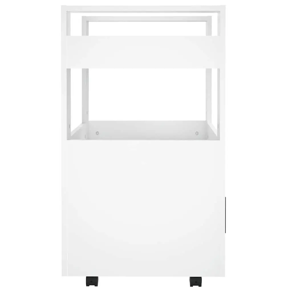 White Kitchen Trolley Storage Organizer 60x45x80 cm
