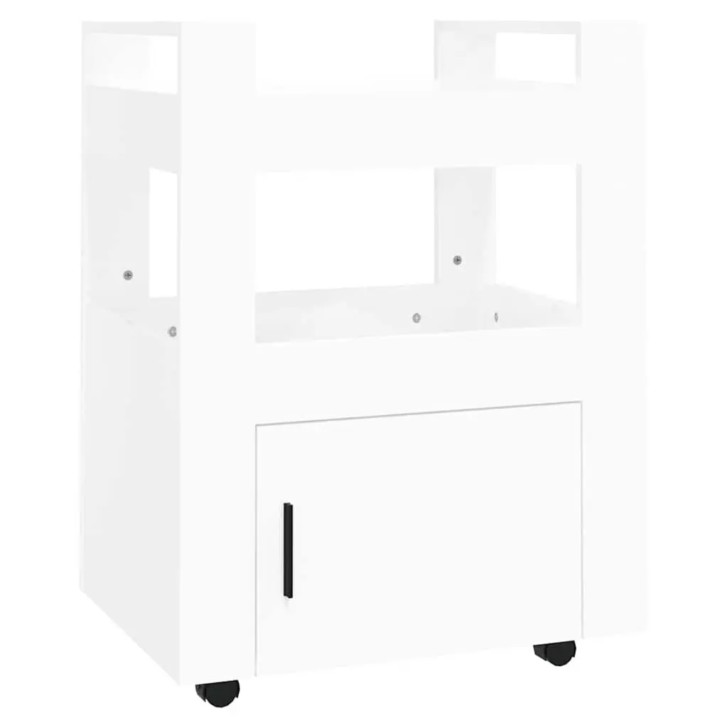 Kitchen Cart Engineered Wood 60x45x80cm White