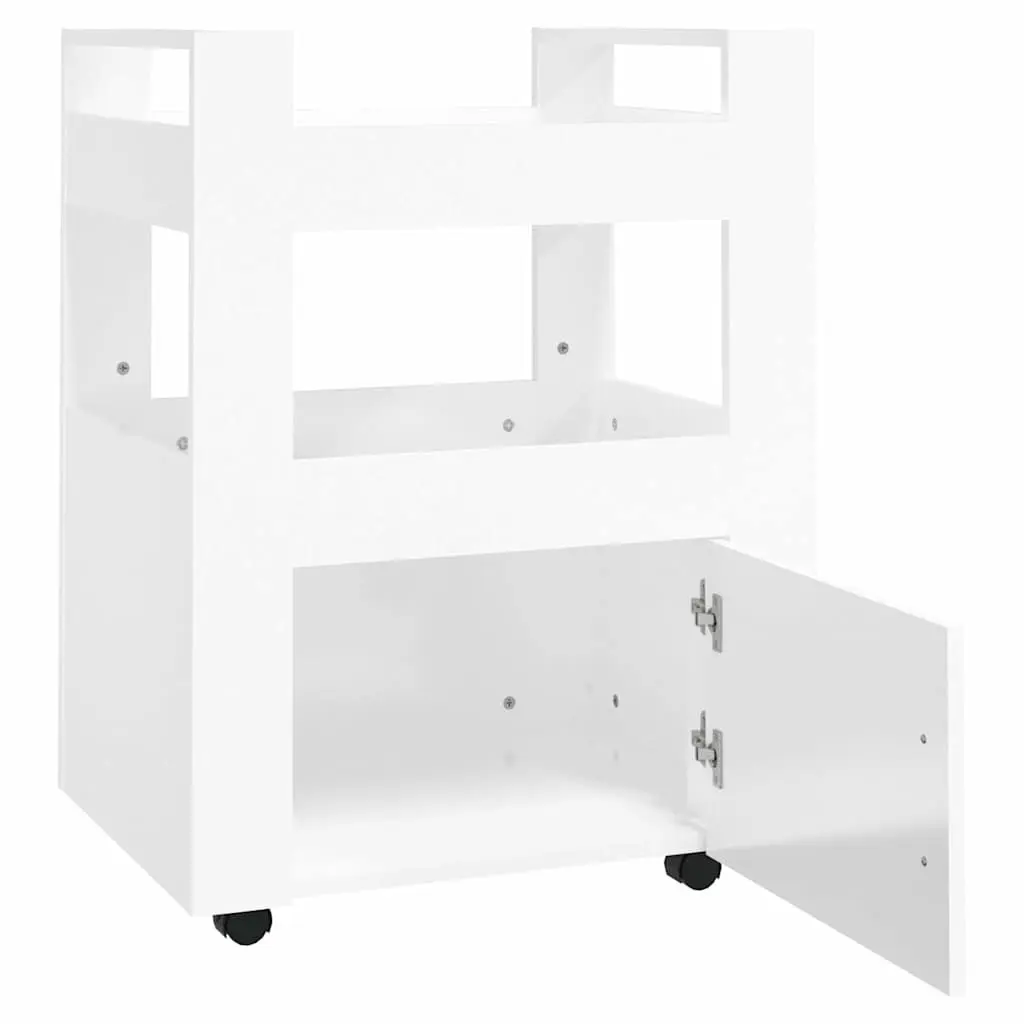 Kitchen Cart Engineered Wood 60x45x80cm White