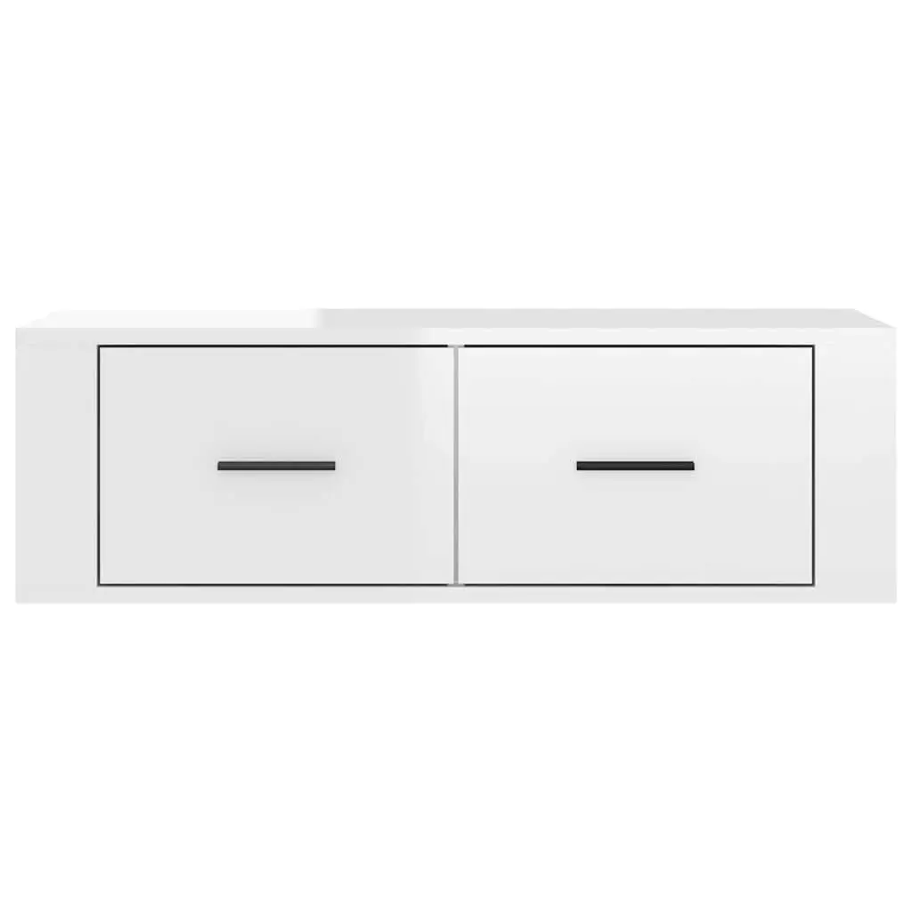 TV Cabinet Engineered Wood Wall-Mounted Storage Unit White 80 x 36 x 25 cm
