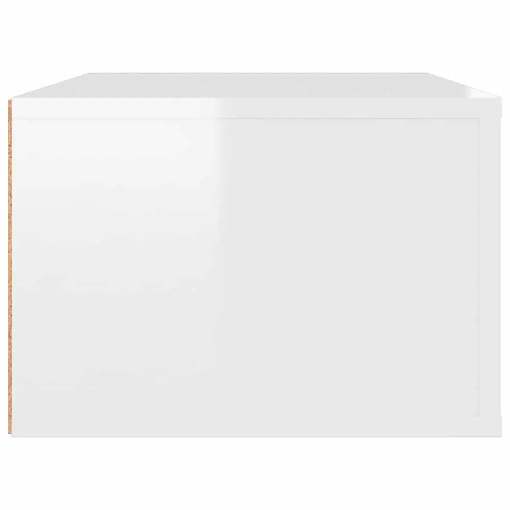 TV Cabinet Engineered Wood Wall-Mounted Storage Unit White 80 x 36 x 25 cm