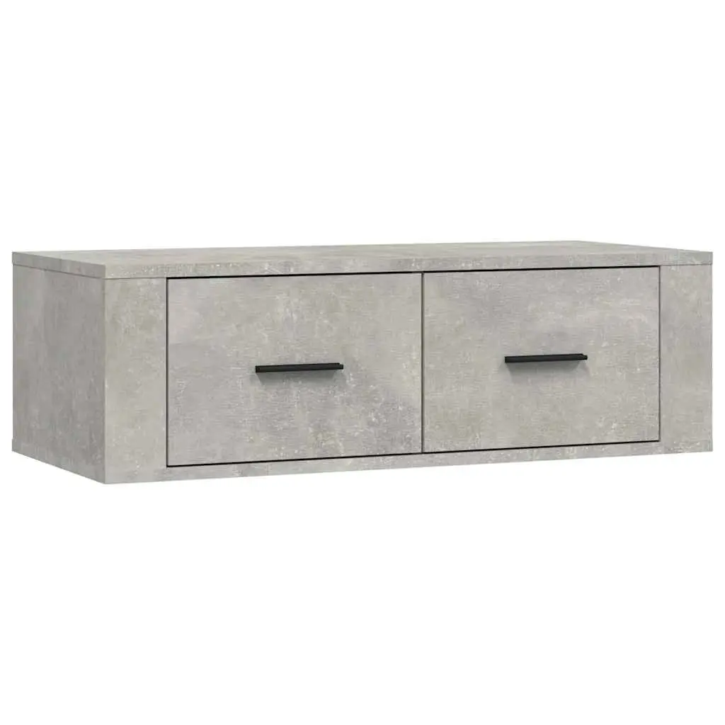 Wall-Mounted TV Cabinet with Grey Engineered Wood