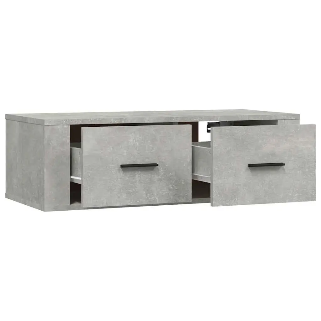Wall-Mounted TV Cabinet with Grey Engineered Wood