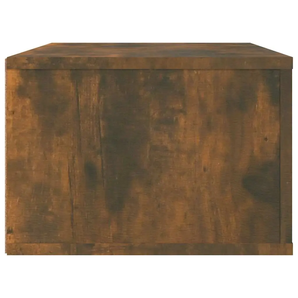 Wall-Mounted TV Cabinet in Brown Engineered Wood