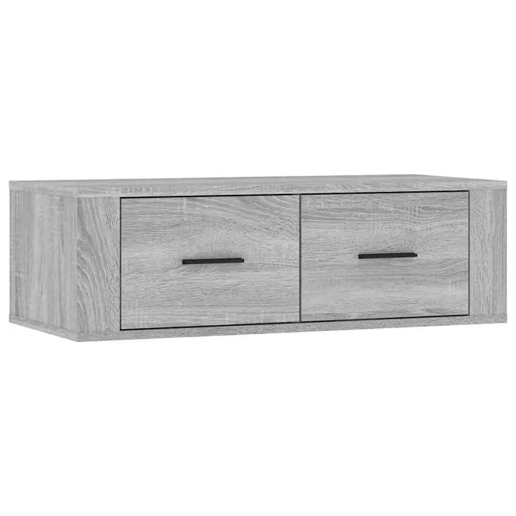 Hanging TV Cabinet Engineered Wood 80 x 36 x 25 cm Grey Sonoma