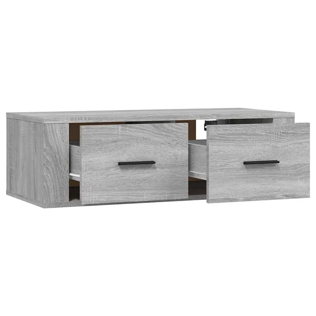 Hanging TV Cabinet Engineered Wood 80 x 36 x 25 cm Grey Sonoma