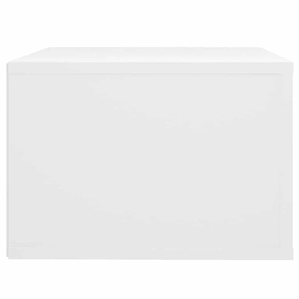 White Floating Bedside Cabinet with Ample Storage