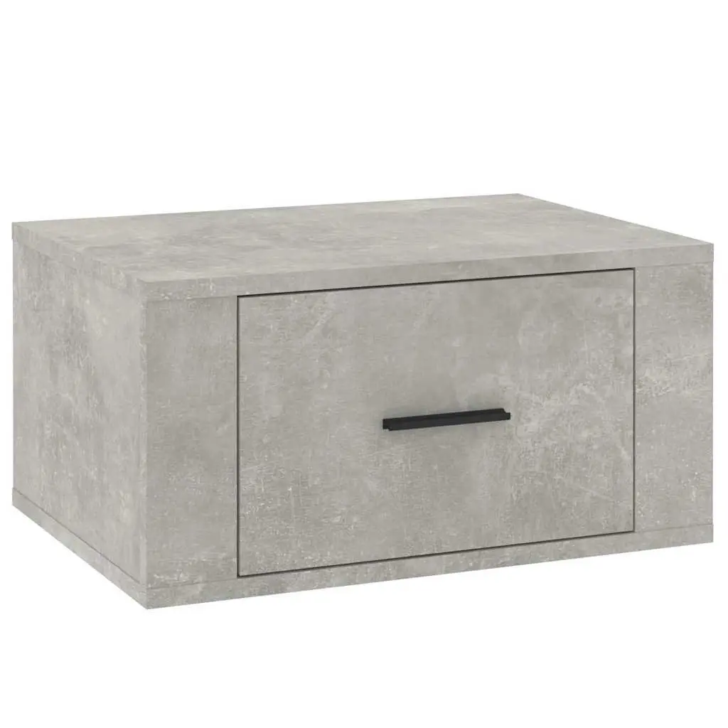Wall-Mounted Bedside Cabinet in Grey