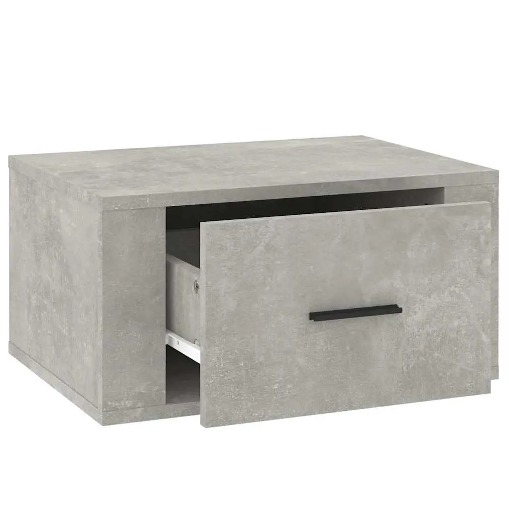 Wall-Mounted Bedside Cabinet in Grey