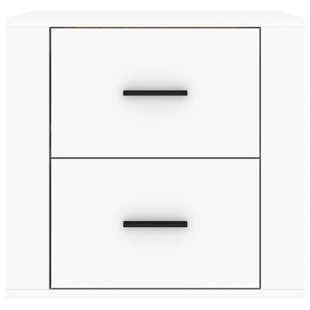 Wall-Mounted Bedside Cabinet in White