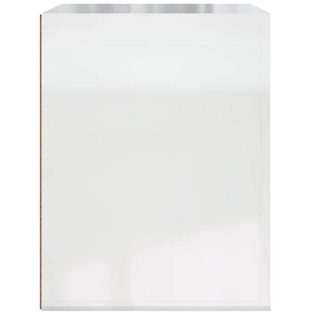 Wall-mounted Bedside Cabinet White Floating Storage Organiser 50x36x47cm