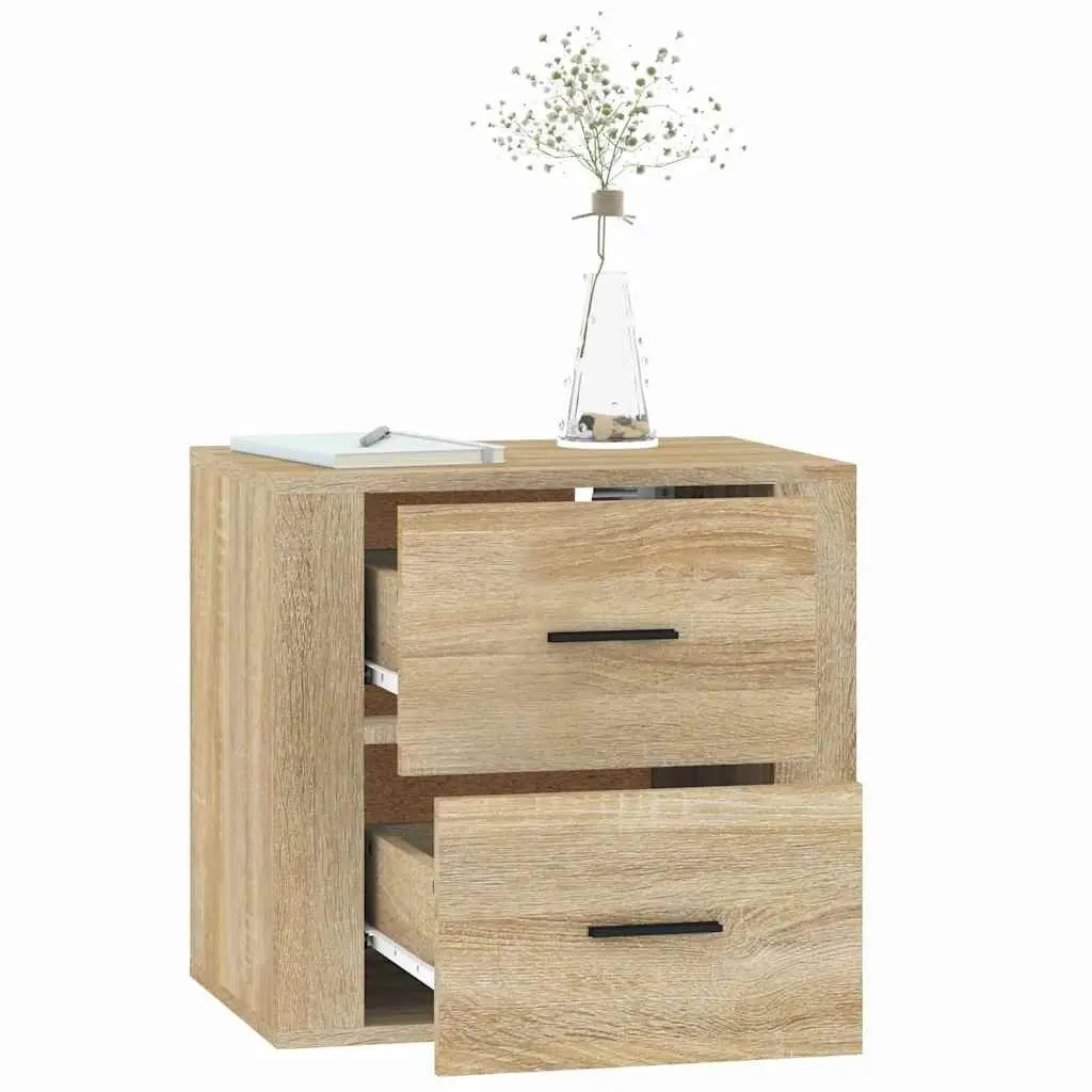 Wall-mounted Bedside Cabinet Engineered Wood 50x36x47cm Brown