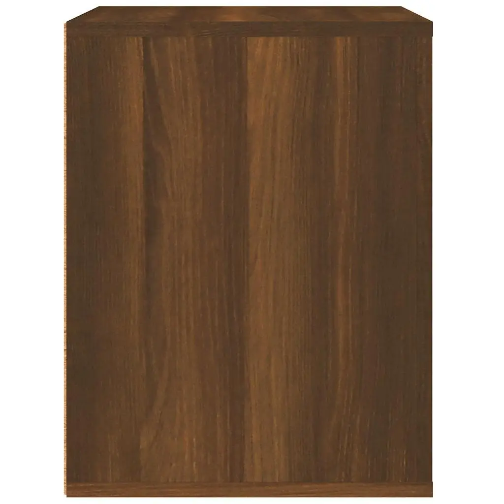 Floating Brown Oak Bedside Cabinet for Bedrooms