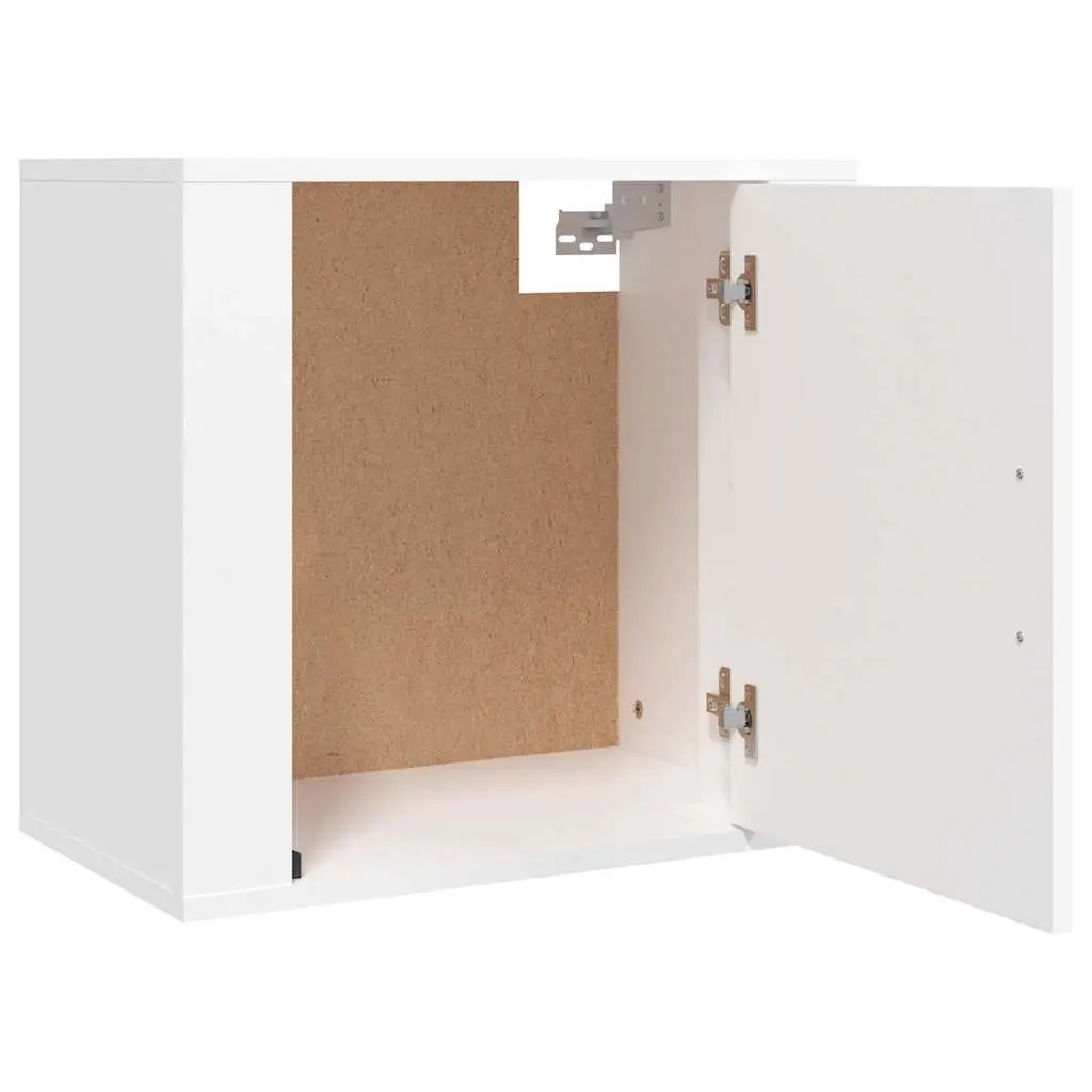 Wall-mounted Bedside Cabinet White Floating Bedside Table Storage Unit