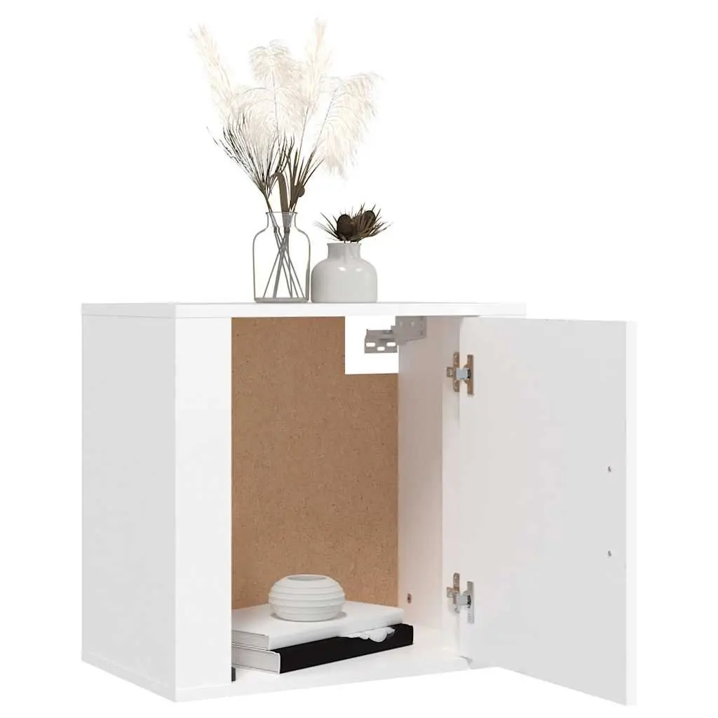 Wall-mounted Bedside Cabinet White Floating Bedside Table Storage Unit