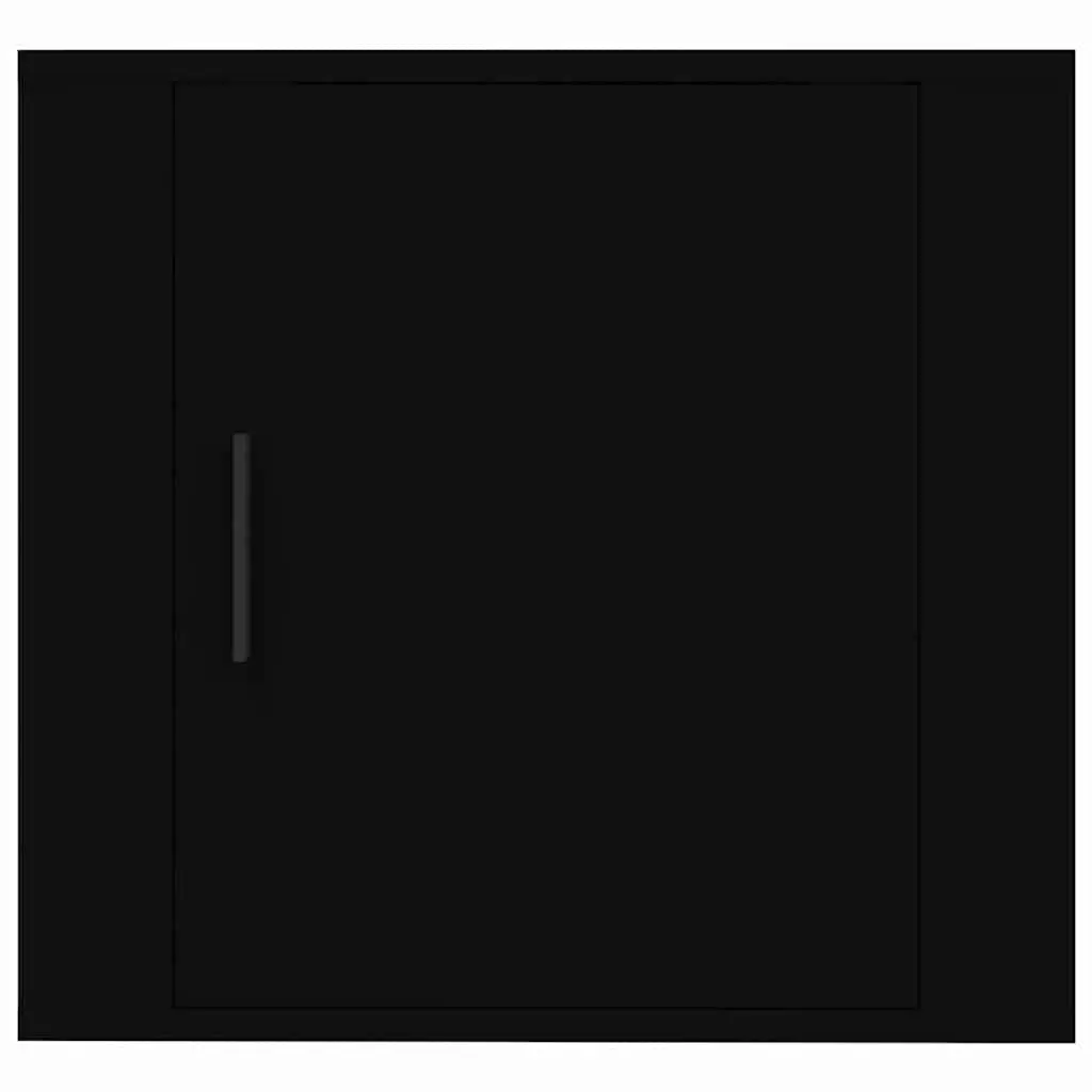 Black Floating Bedside Cabinet Set for Storage