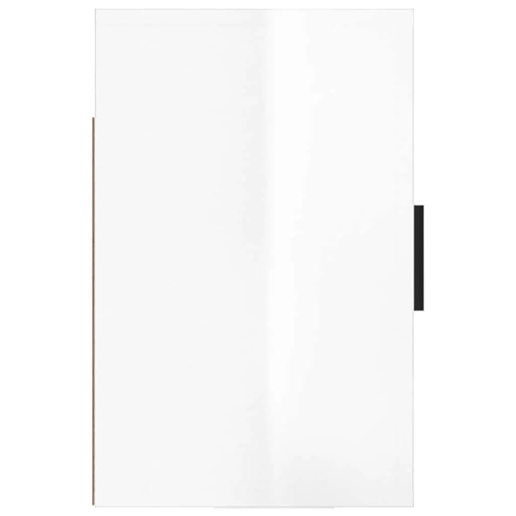 Wall-Mounted Bedside Cabinet in White High Gloss