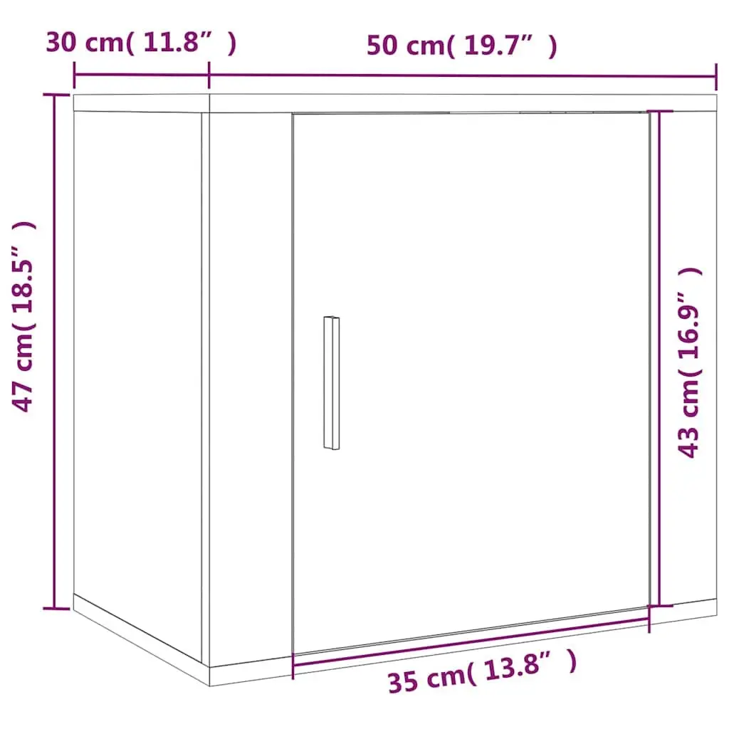 Wall-mounted Bedside Cabinets Set of 2 in White
