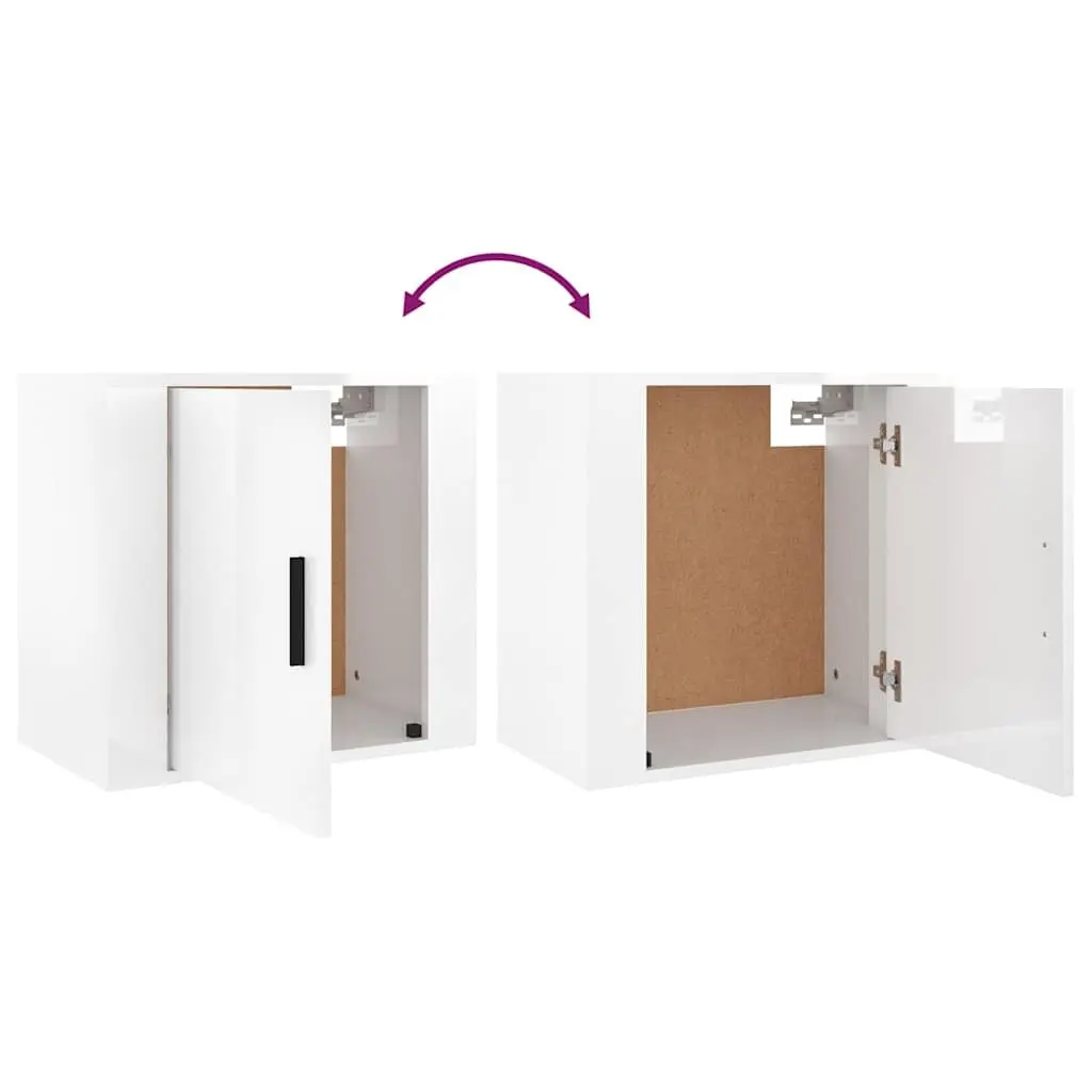 Wall-mounted Bedside Cabinets Set of 2 in White