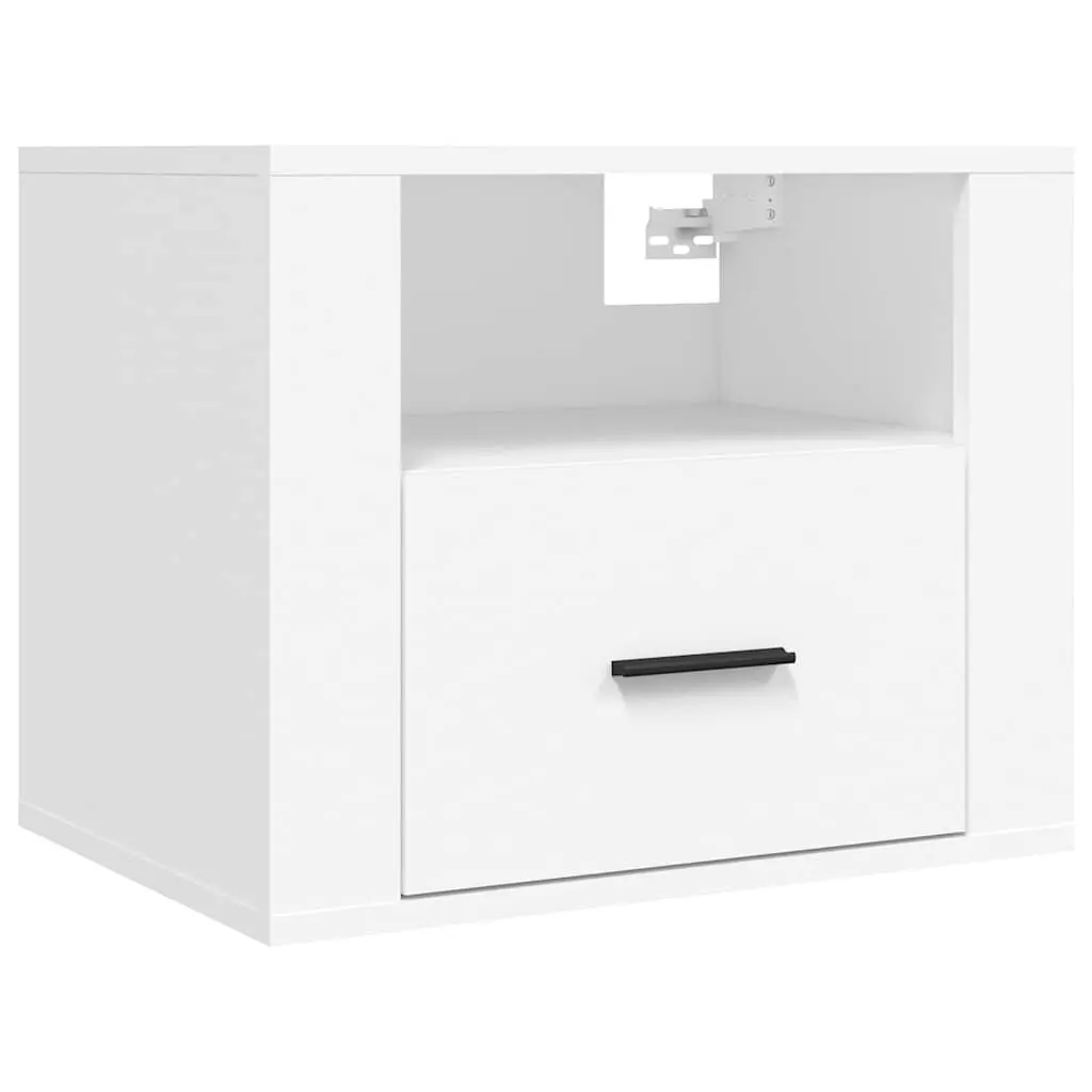 Wall-mounted Bedside Cabinets Engineered Wood 50x36x40cm White 2 Piece