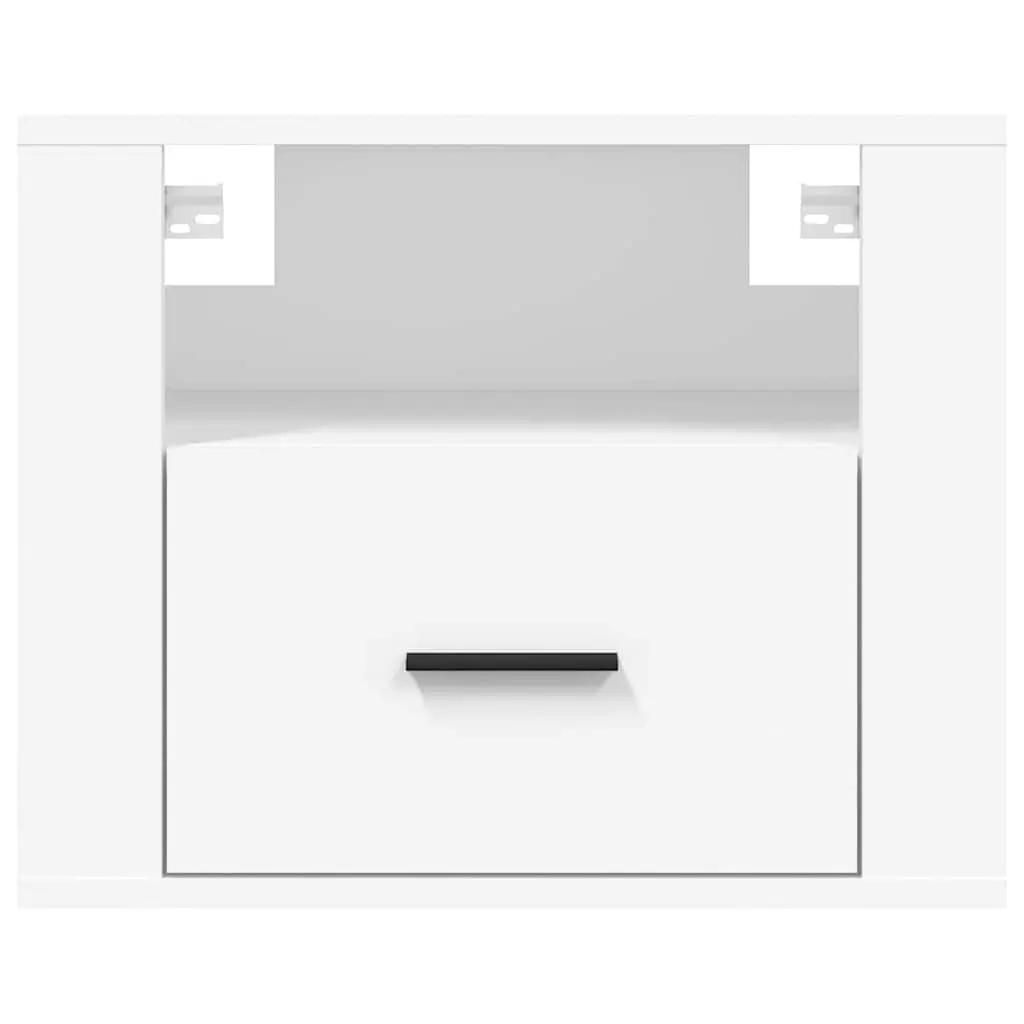 Wall-mounted Bedside Cabinets Engineered Wood 50x36x40cm White 2 Piece