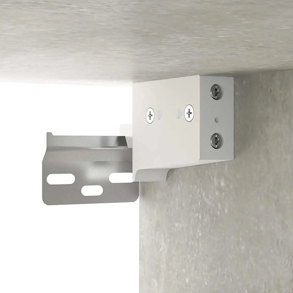 Wall-mounted Bedside Cabinets 2 pcs Grey Floating Storage Shelves Bedroom