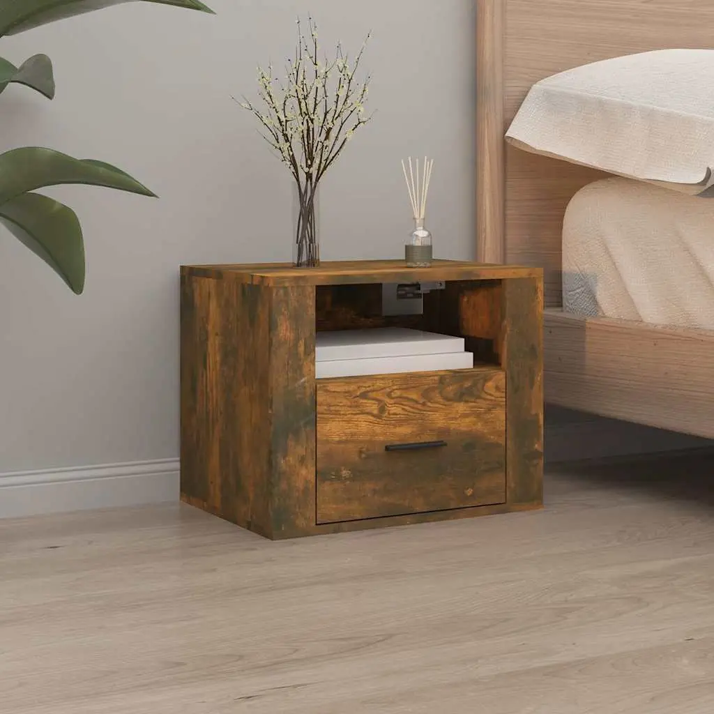 Wall-mounted Bedside Cabinets 2 pcs Brown