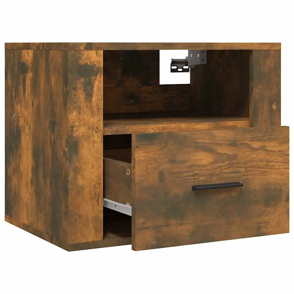 Wall-mounted Bedside Cabinets 2 pcs Brown