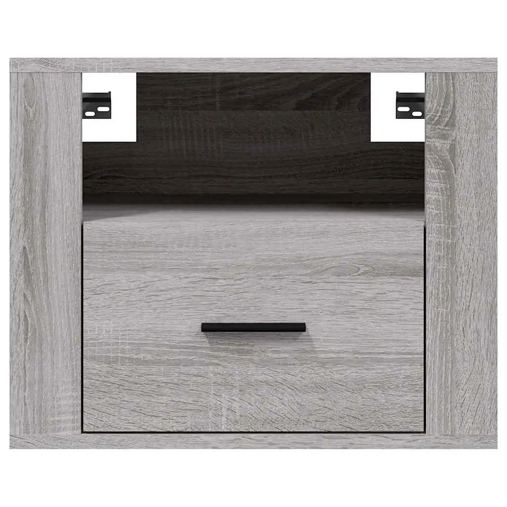 Grey Sonoma Wall-mounted Bedside Cabinets