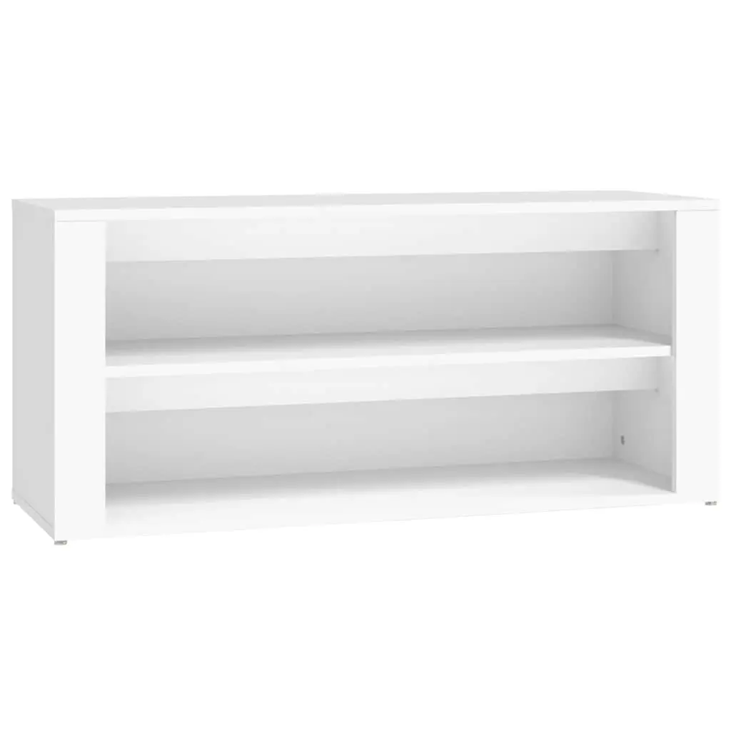 Shoe Rack Engineered Wood 100x35x45 cm White
