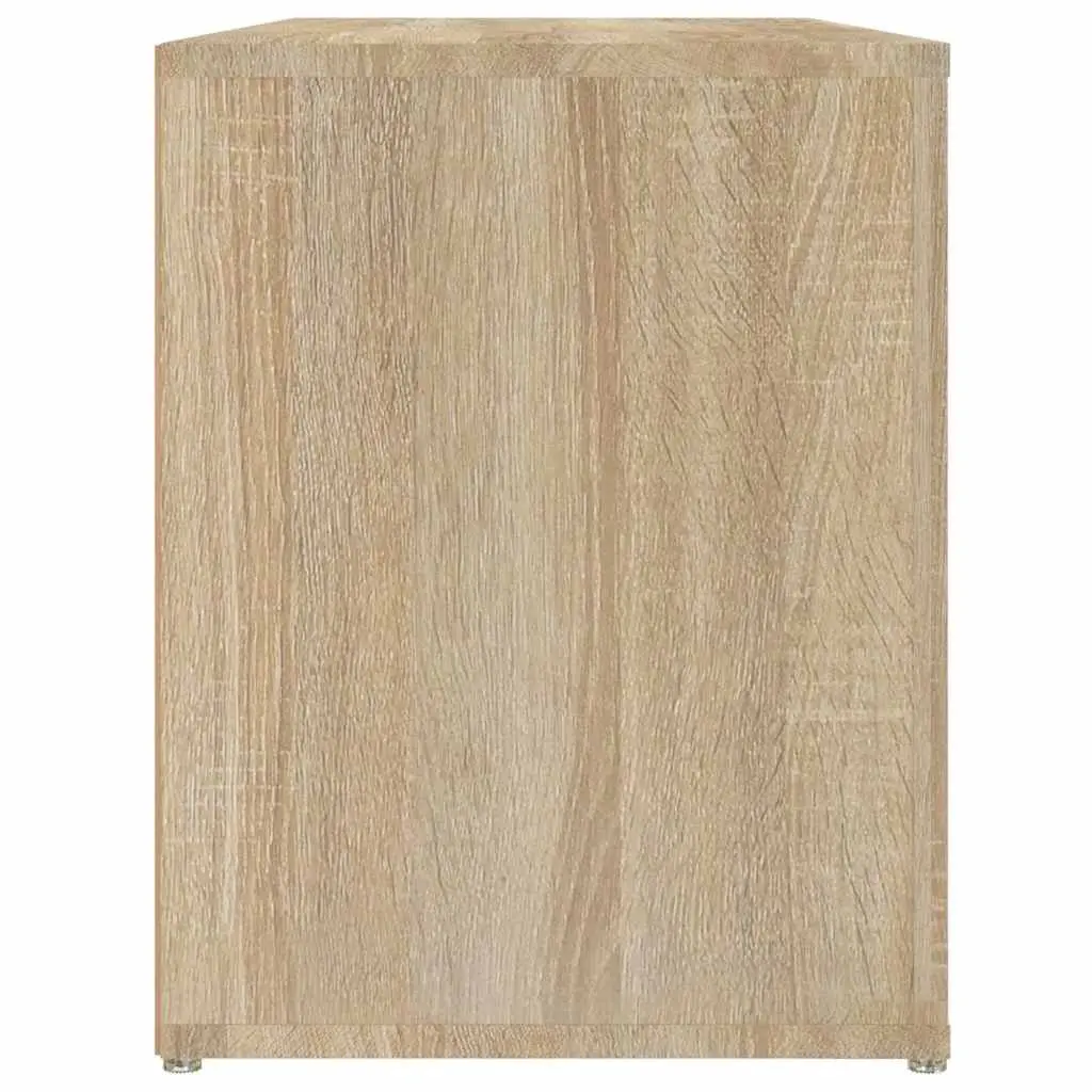 Brown Engineered Wood Shoe Rack with 2 Compartments
