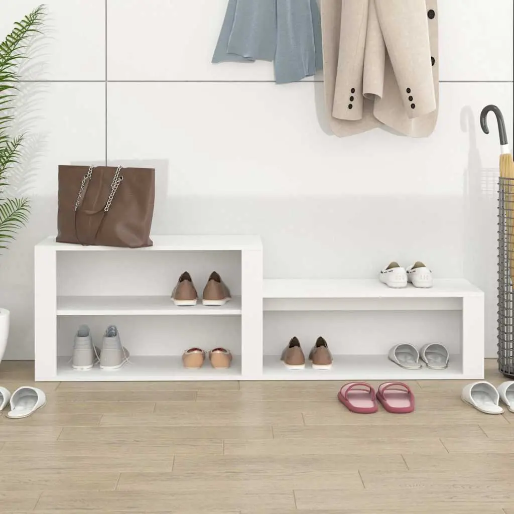 Shoe Cabinet Engineered Wood 150x35x45 cm White