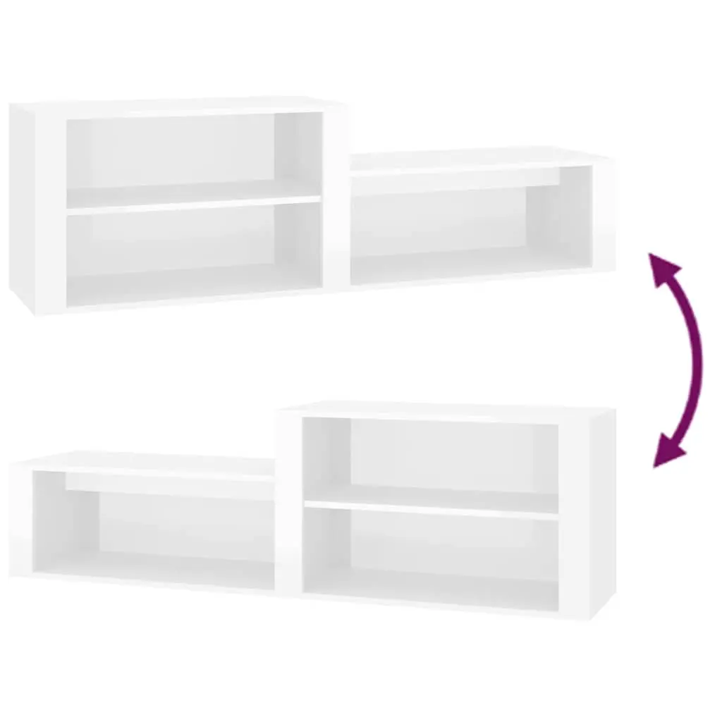 Shoe Cabinet Engineered Wood 150 x 35 x 45 cm White