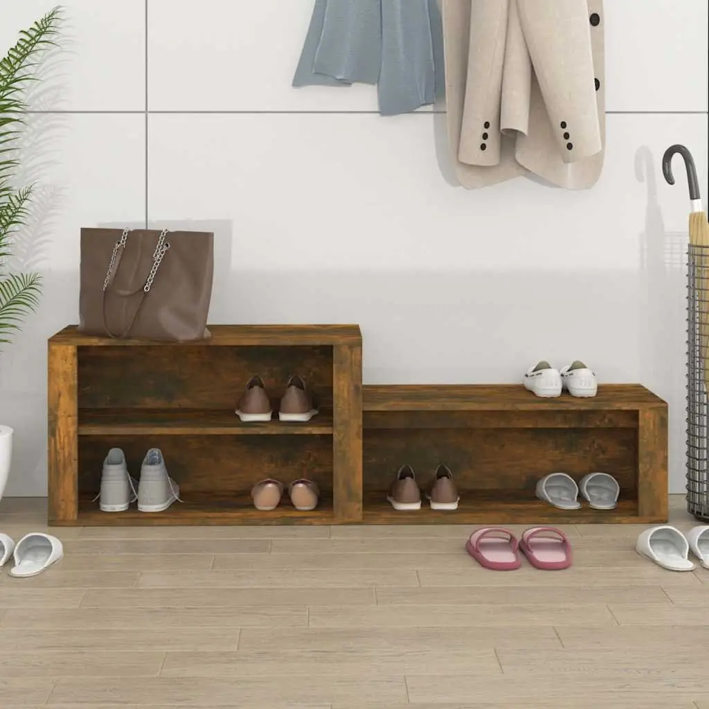 Shoe Cabinet Engineered Wood 150x35x45cm Brown