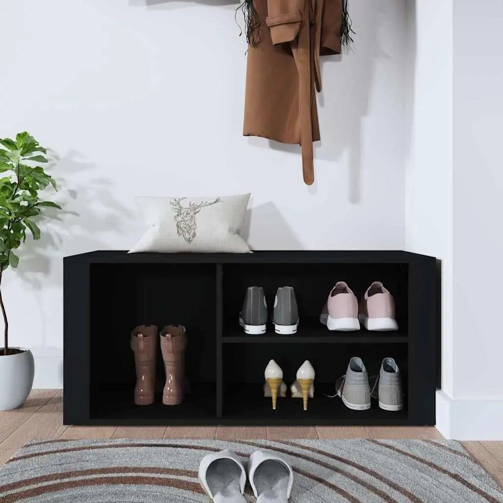 Black Shoe Cabinet Storage Organizer for Entryway