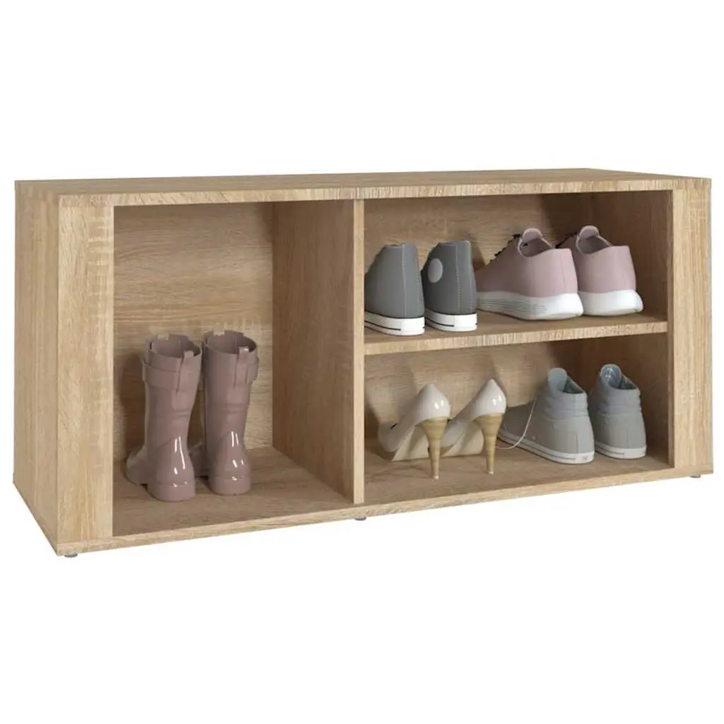 Beige Shoe Storage Cabinet with Durable Engineered Wood