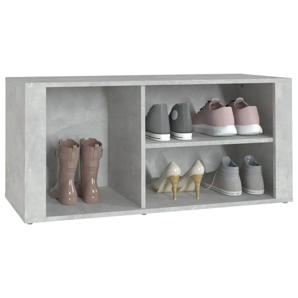 Shoe Cabinet Engineered Wood 100W x 35D x 45H cm Grey