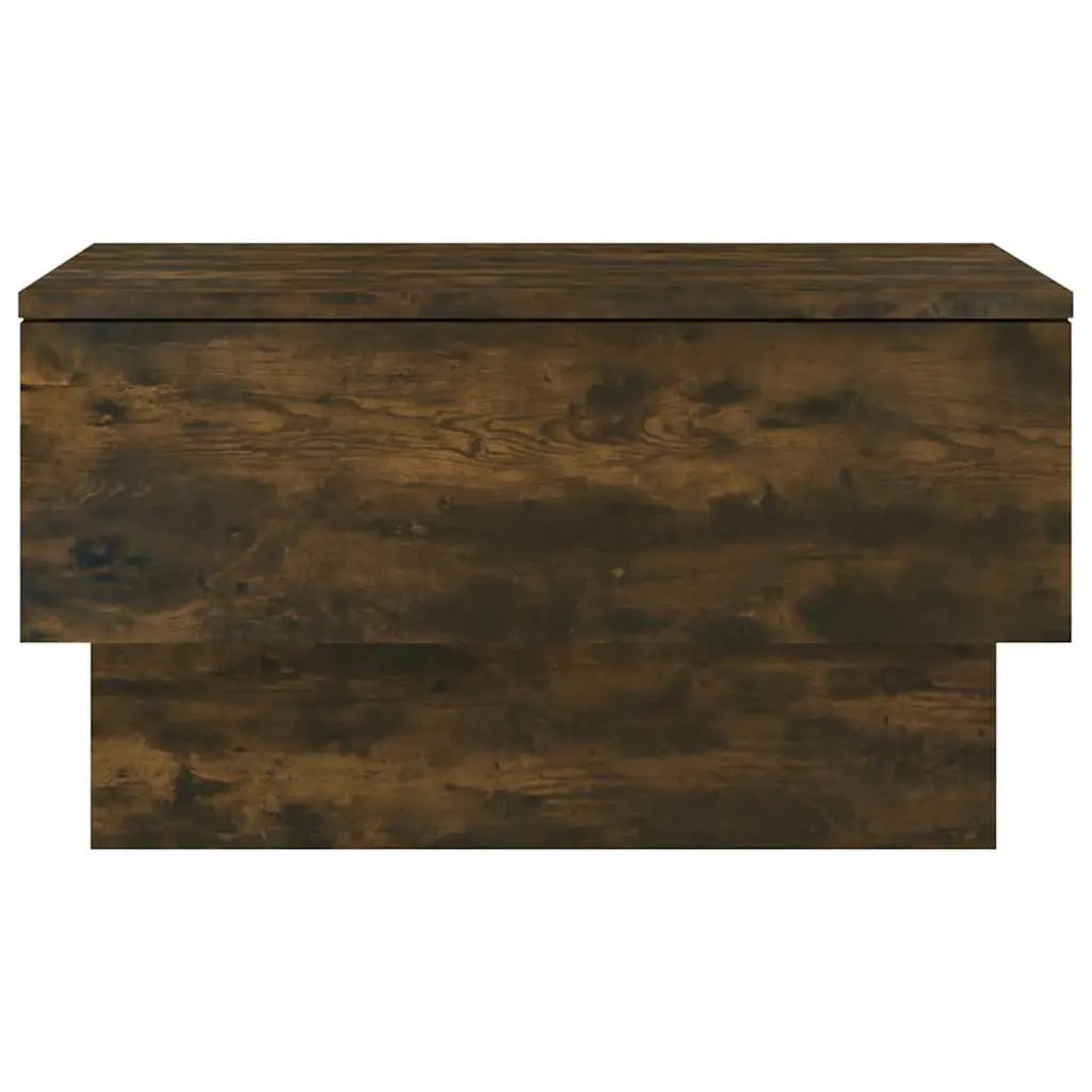 Wall-mounted Bedside Cabinet Engineered Wood Smoked Oak