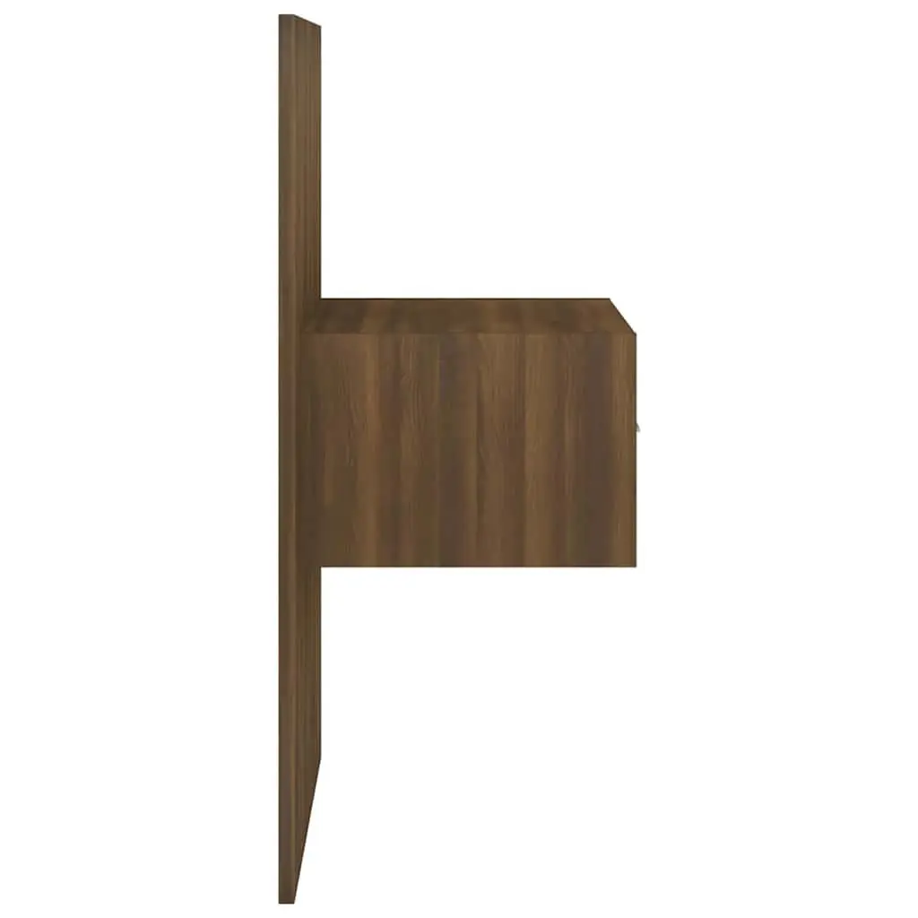 Wall-Mounted Bedside Cabinets 2 pcs Brown Oak
