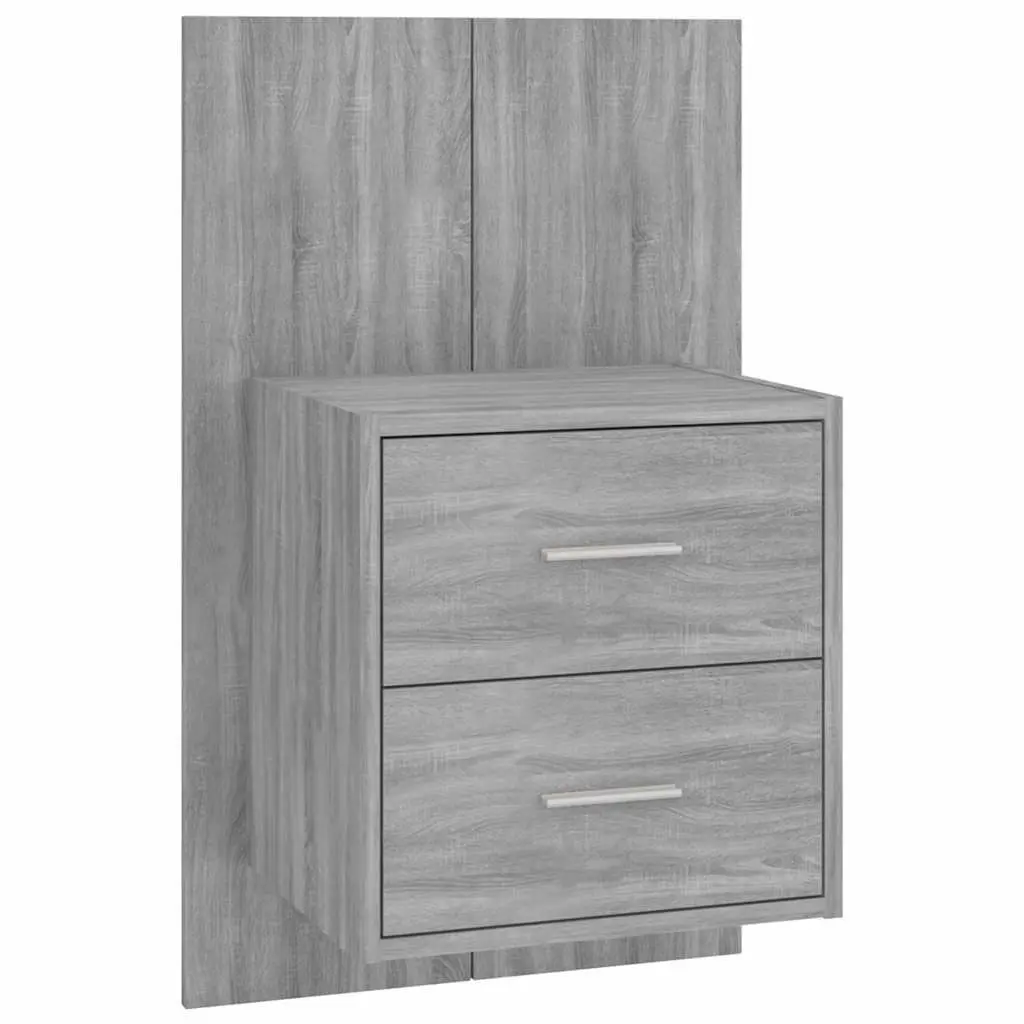 Grey Sonoma Wall-mounted Bedside Storage Cabinet