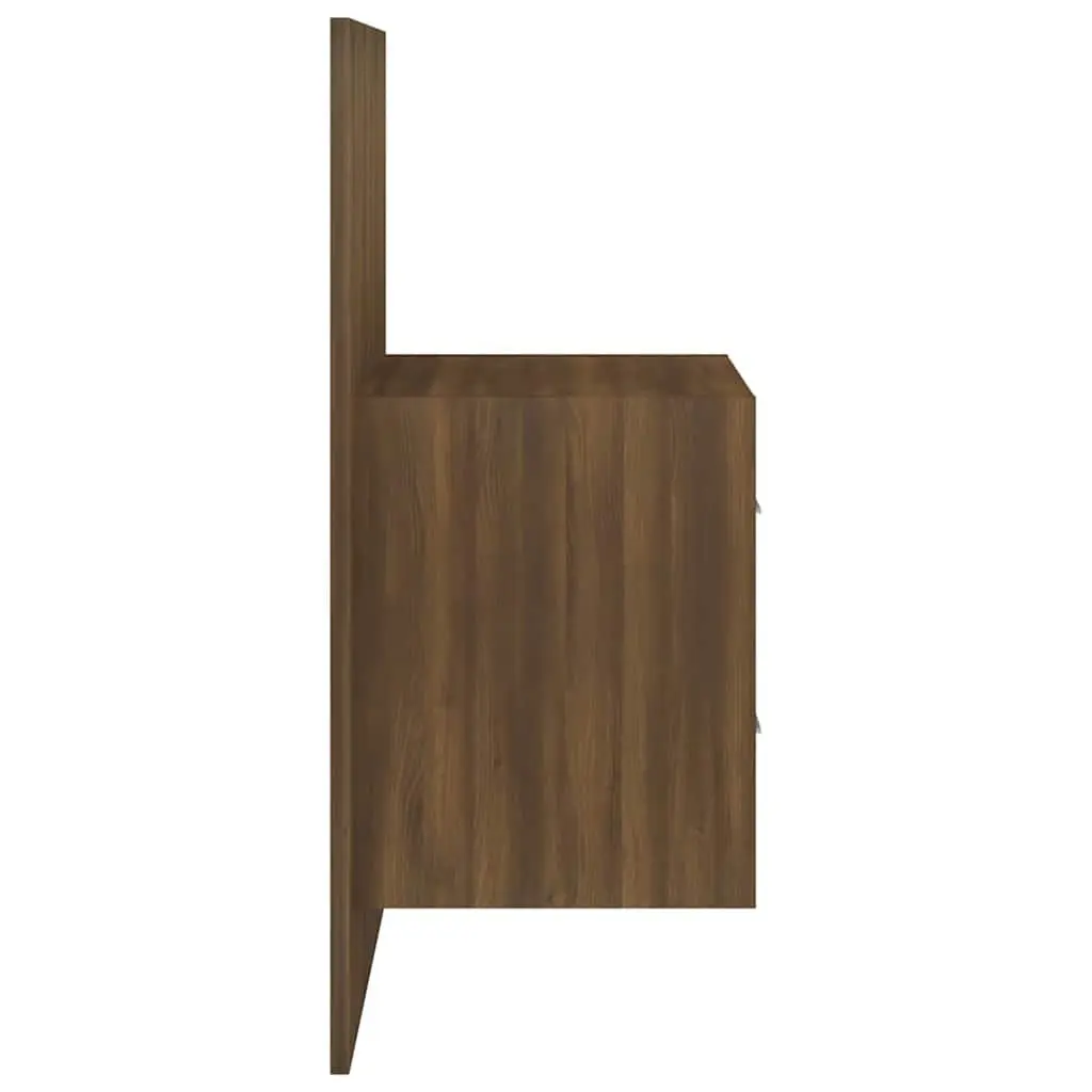 Wall-mounted Bedside Cabinets 2 pcs Brown Oak Floating Storage Units