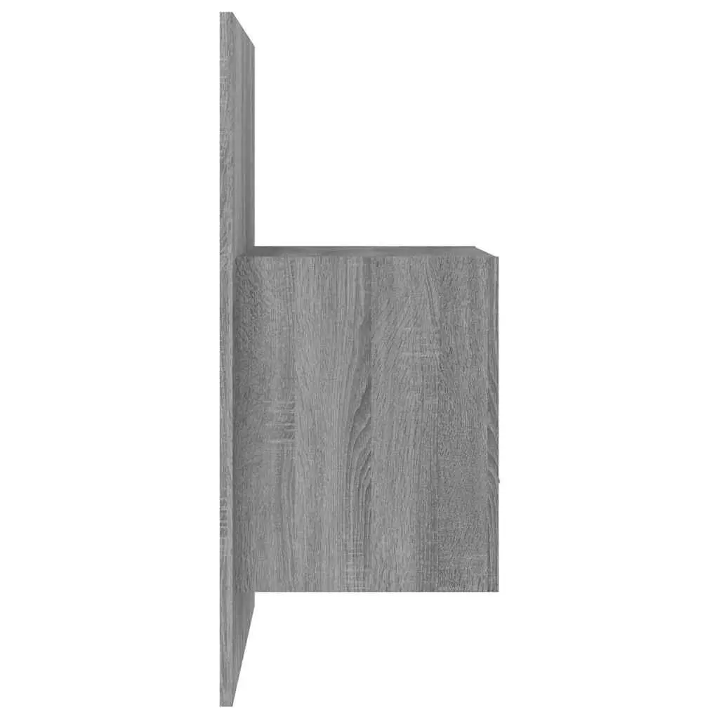 Wall-Mounted Bedside Cabinet in Grey