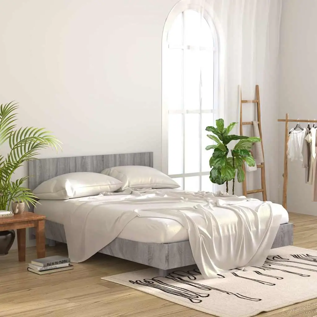 Bed Headboard Grey Sonoma 160x1.5x80 cm Engineered Wood Modern Design