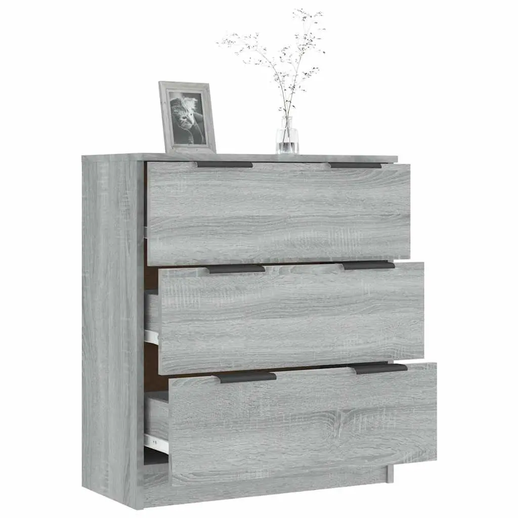 Grey Sonoma Sideboard Storage Cabinet with 3 Drawers